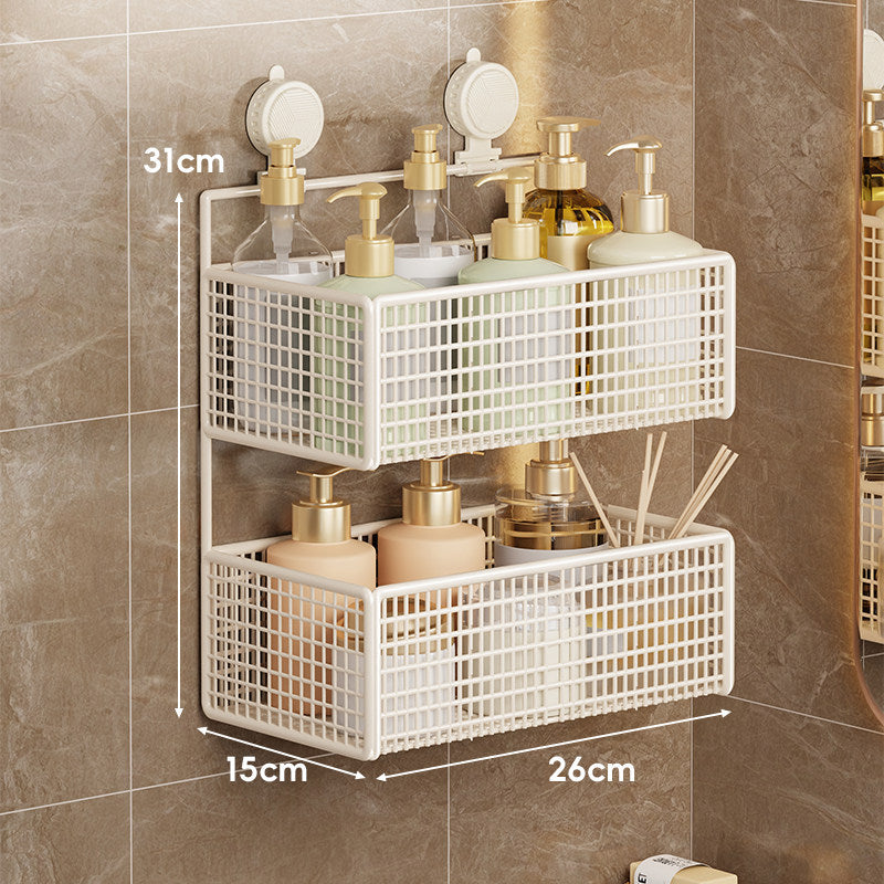 Saugmontierter Doppel-Mesh-Duschcaddy Organizer
