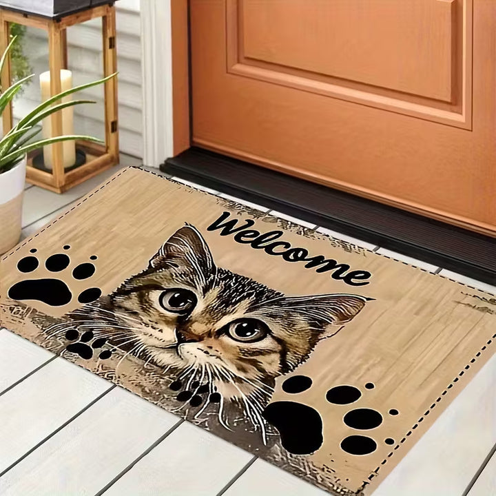 Dekorativer katzenbasierten Eingangsteppich