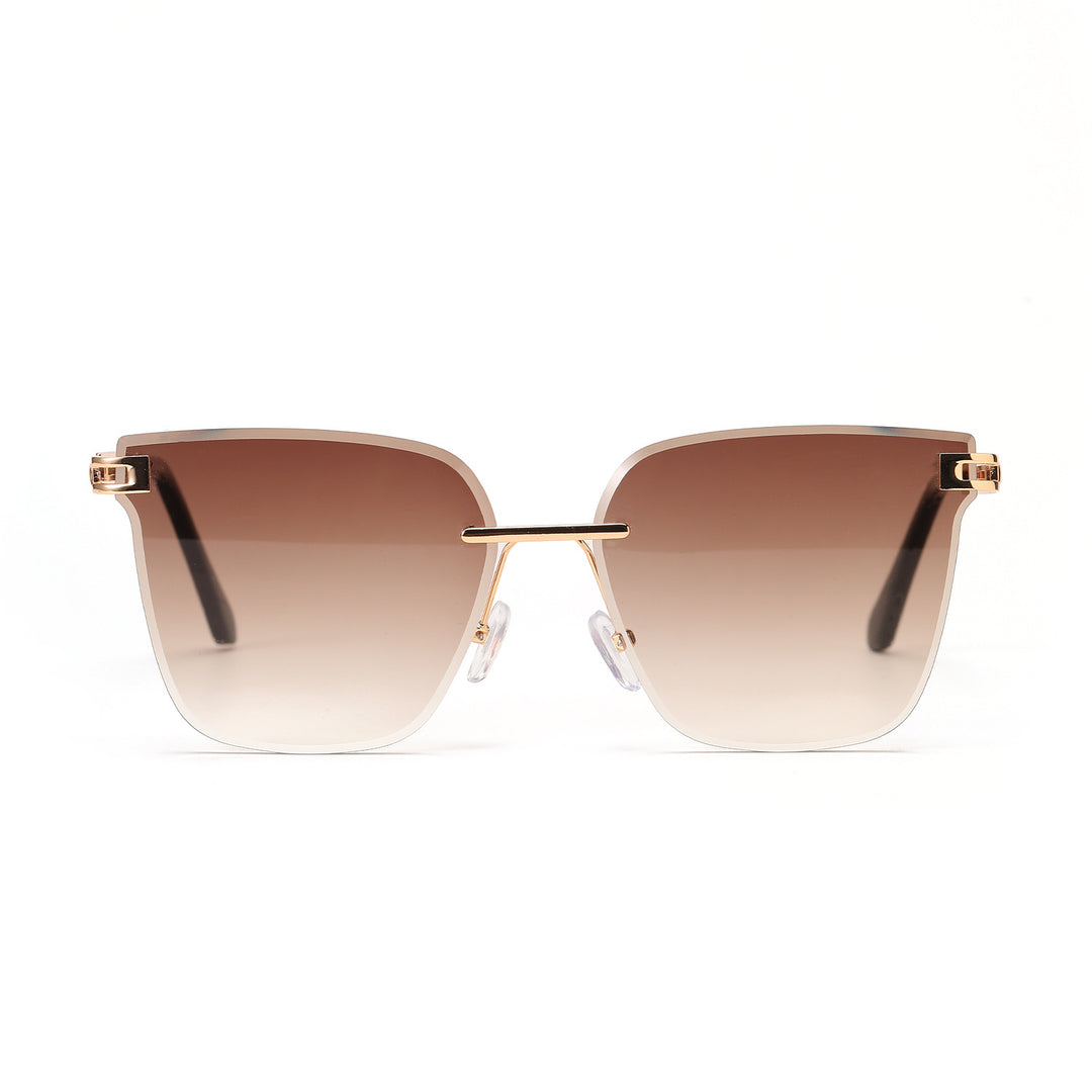 Damen modische Sonnenbrille mit filigranem Rahmen und UV-Schutz Karnz