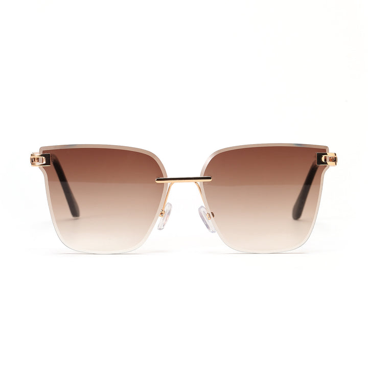 Damen modische Sonnenbrille mit filigranem Rahmen und UV-Schutz Karnz