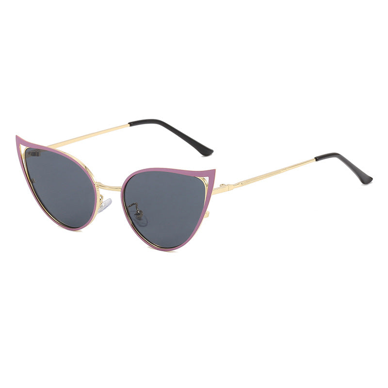 Damen Cat-Eye Sonnenbrille mit elegantem Metallrahmen und UV-Schutz Karnz