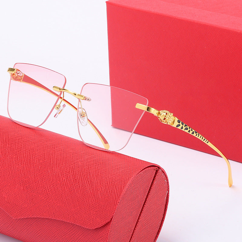 Damen Geometrische Sonnenbrille mit elegantem goldfarbenen Detail Karnz