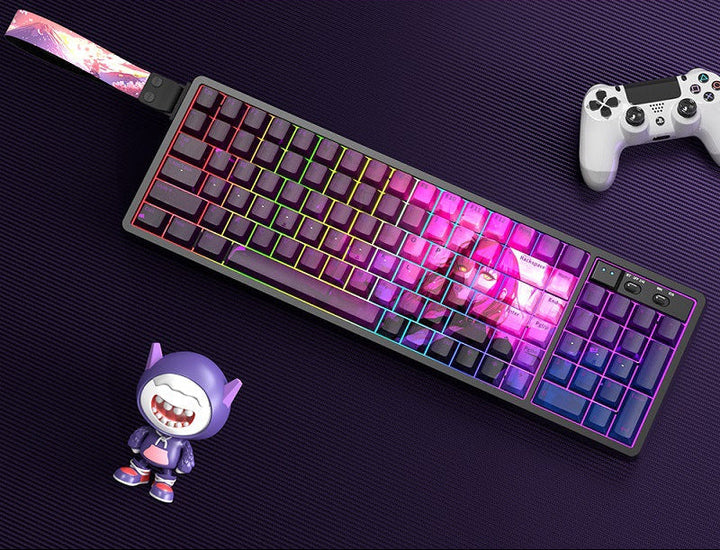 Anpassbare RGB Gaming-Tastatur mit künstlerischen Tastenabdeckungen Karnz