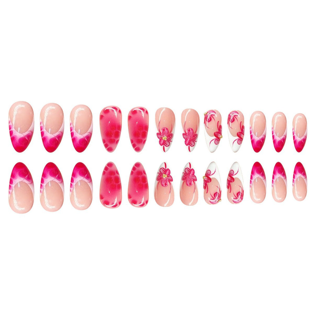 Künstlerische Blumen Stiletto Nagelkunst Karnz