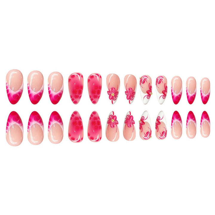 Künstlerische Blumen Stiletto Nagelkunst Karnz