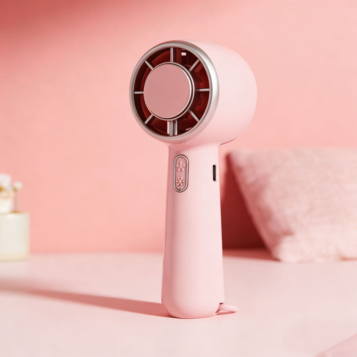 Damen Tragbarer Handventilator mit digitaler Geschwindigkeitsanzeige Karnz