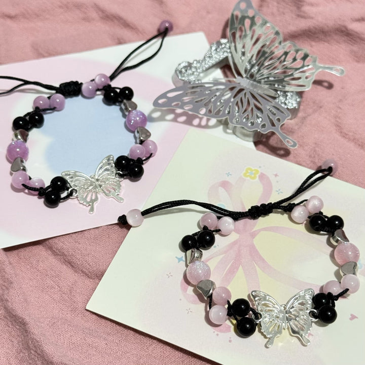 Schmetterlings Charm Verstellbares Armband Karnz