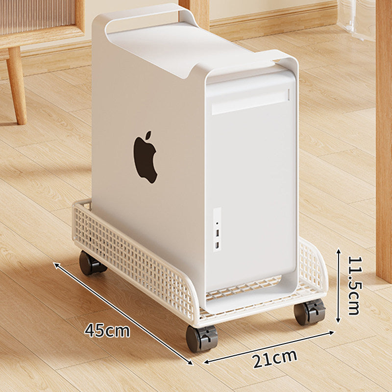 Untertisch-Roll-PC-Tower-Ständer mit Netzablage und verriegelbaren Rollen