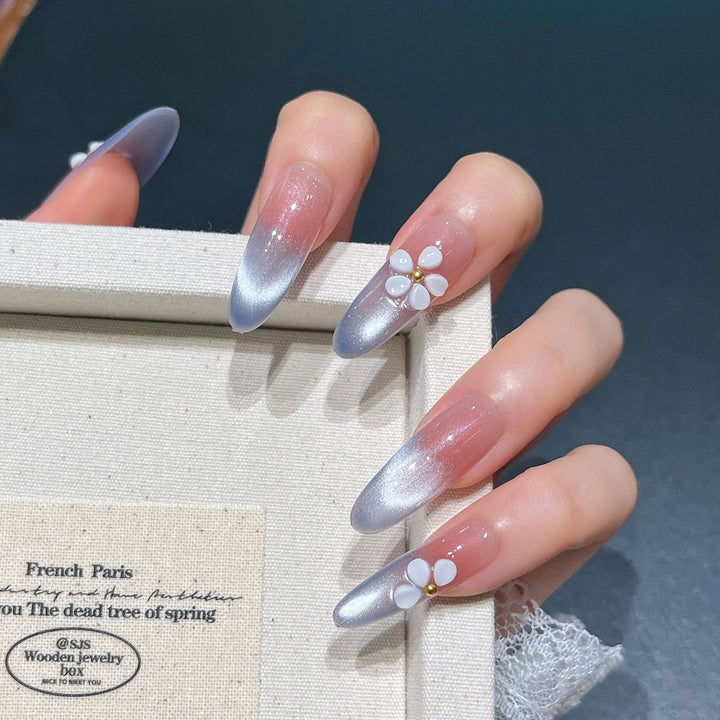 Elegante Floral 3D Druck-Nagelverlängerungen Karnz