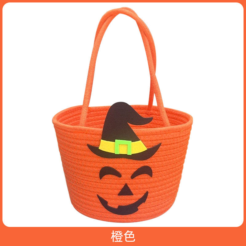 Damen Halloween Korb mit Zauberhut-Motiv Karnz