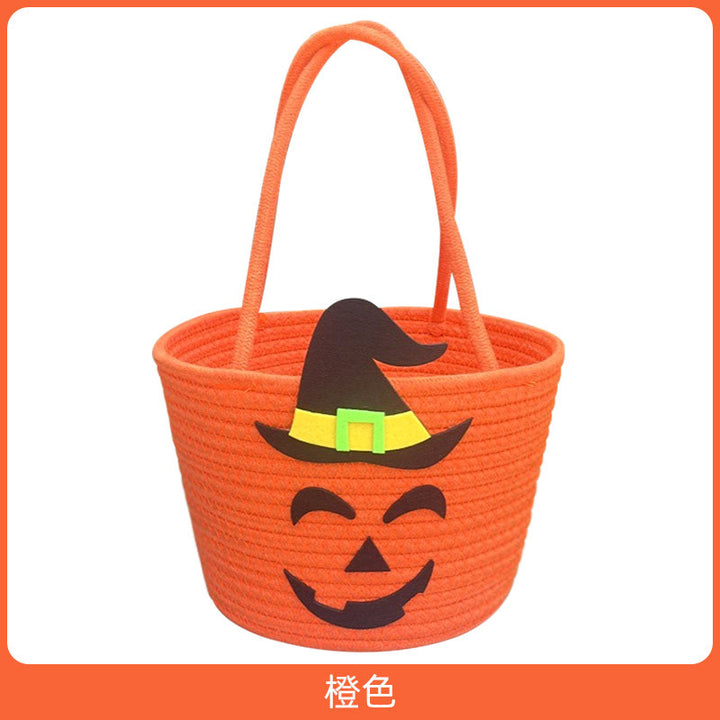 Damen Halloween Korb mit Zauberhut-Motiv Karnz