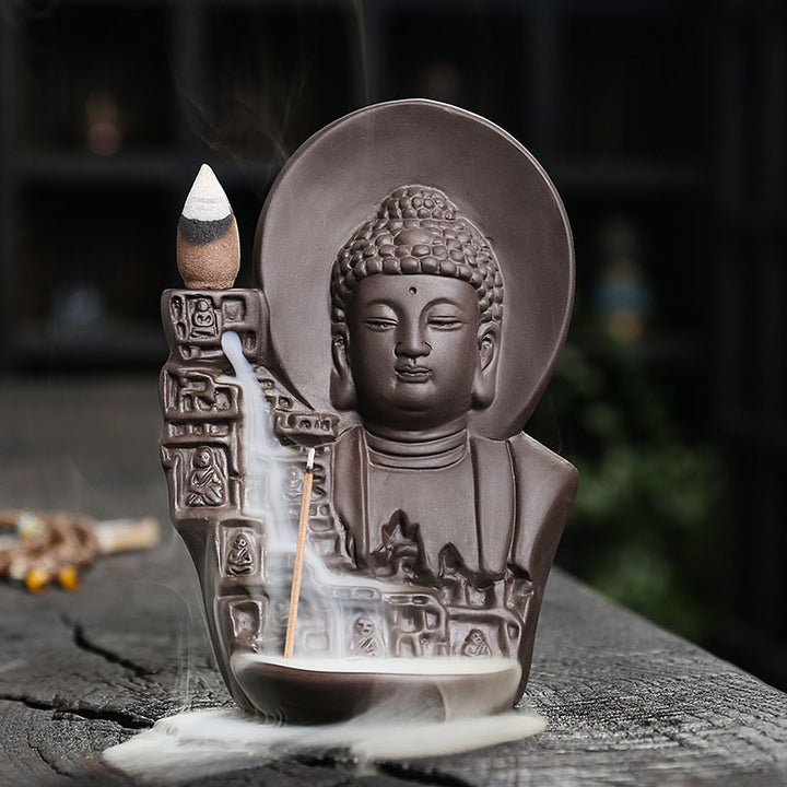 Künstlerische Buddha Skulptur Räucherstäbchenhalter