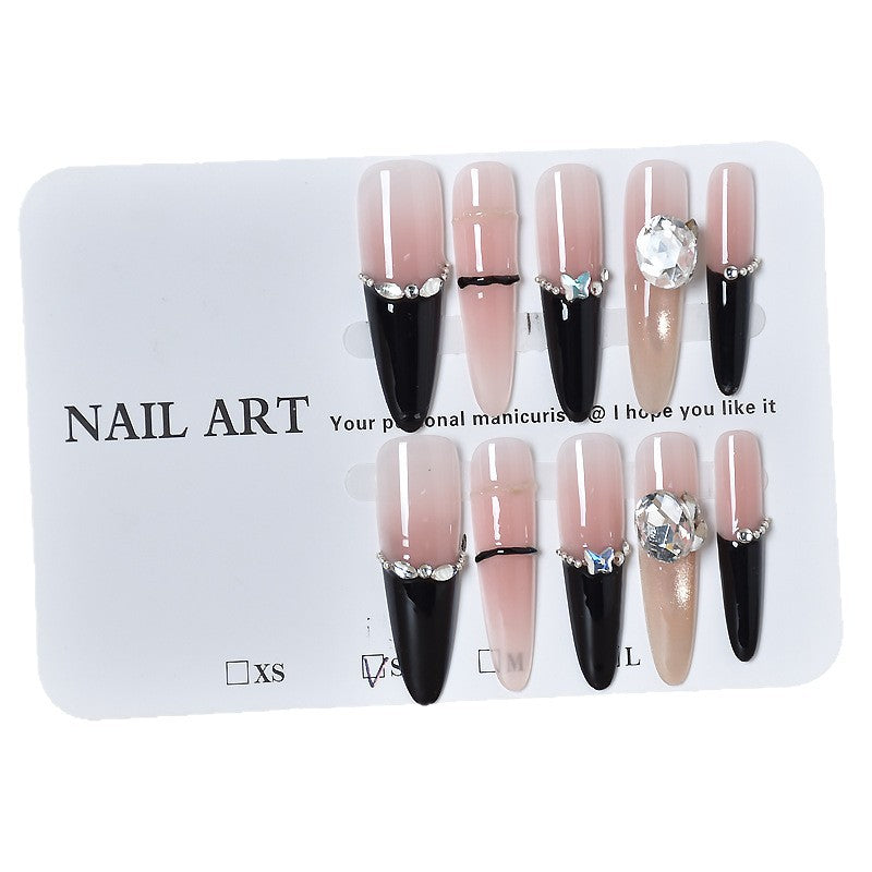 Premium Strass-beschmückte Press-On Nagelverlängerungen Karnz