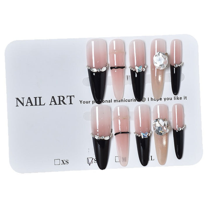 Premium Strass-beschmückte Press-On Nagelverlängerungen Karnz