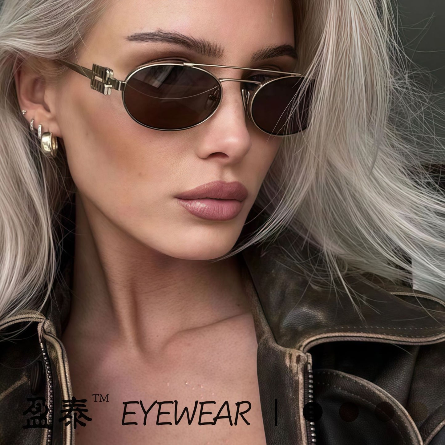 Damen modische Brille mit elegantem Metallrahmen und einzigartigem Design Karnz