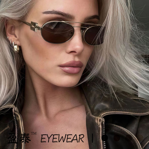 Damen modische Brille mit elegantem Metallrahmen und einzigartigem Design Karnz