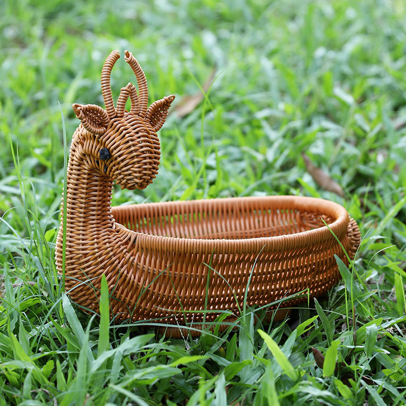 Unisex Geflochtener Dekorationskorb in Entenform Karnz