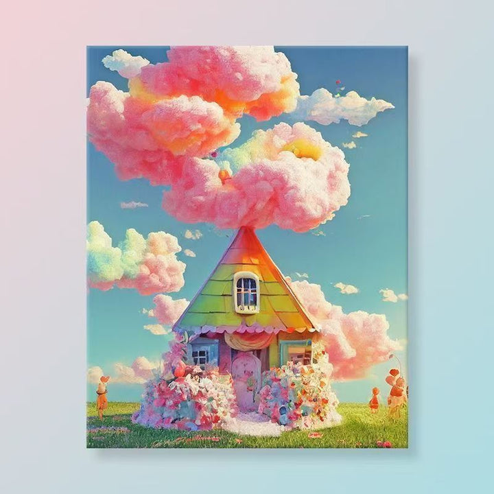 Verspielt Fantasie Landschaft Leinwand Kunst Karnz