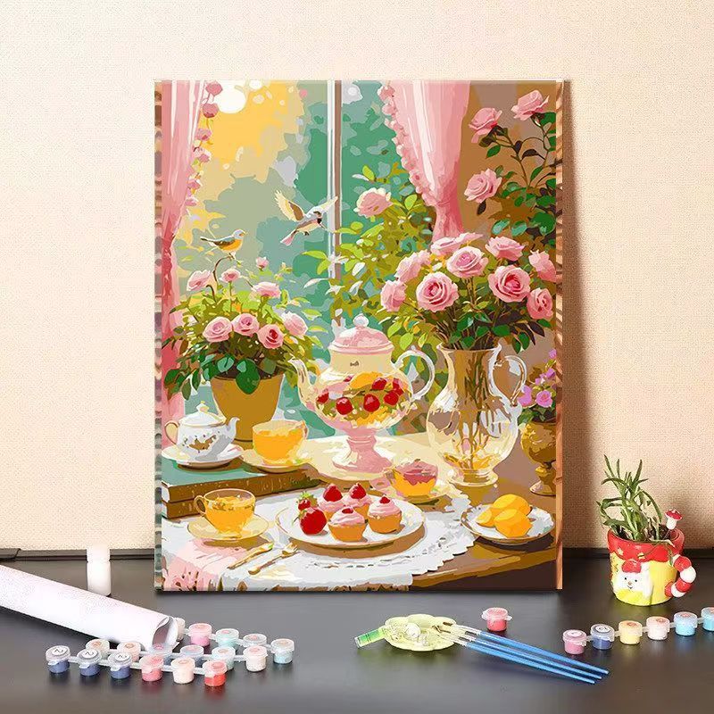 DIY Floral Still Life Malen nach Zahlen Set Karnz