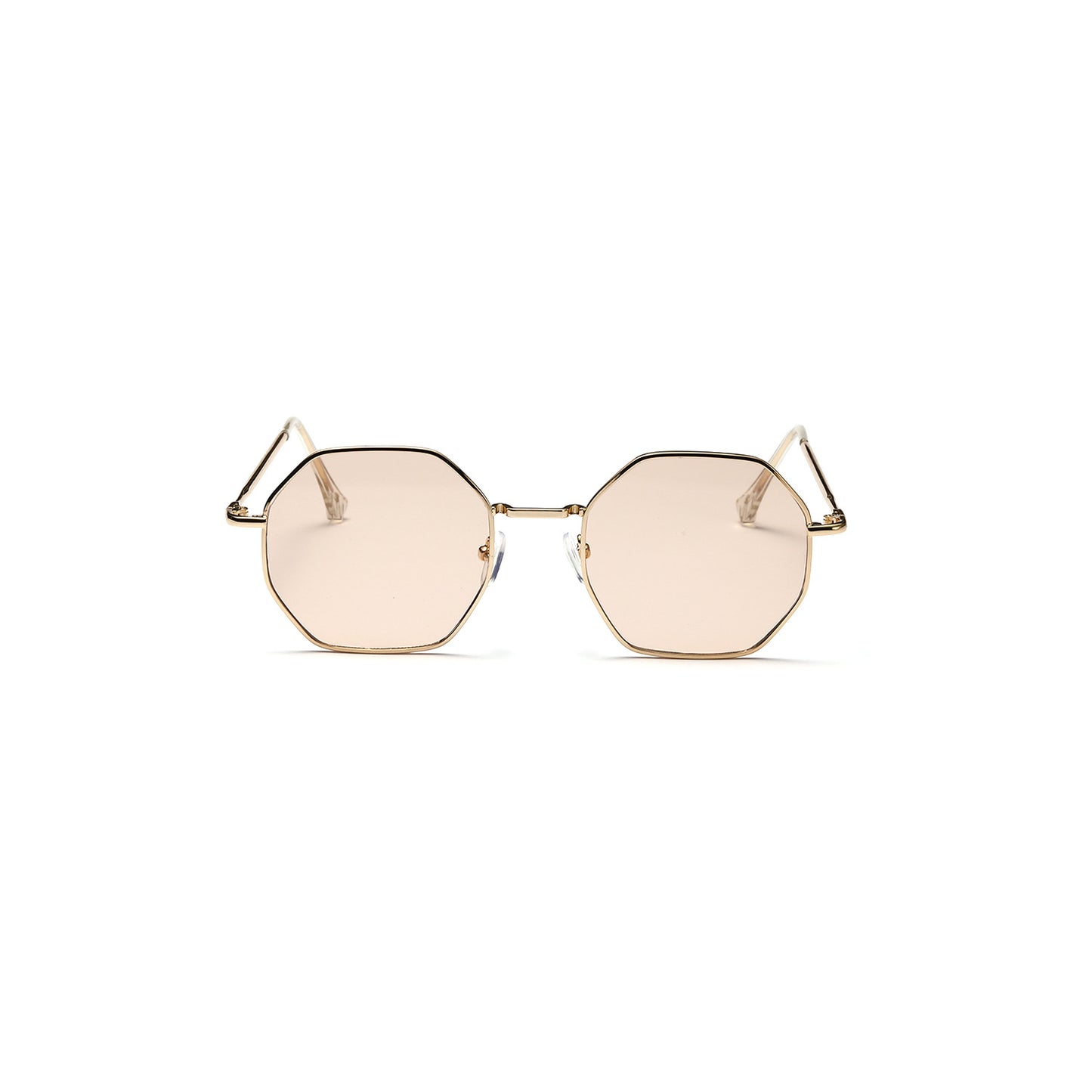 Damen octagonale Sonnenbrille mit eleganten Metallakzenten Karnz