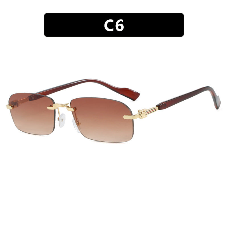Damen Sonnenbrille mit elegantem Metallrahmen und stilvollen Holzdetails Karnz