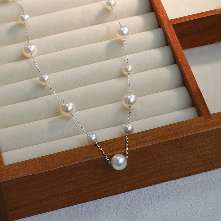 Perlen-Drop-Lariat-Halskette Karnz