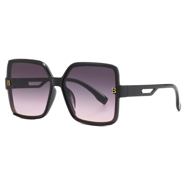Damen modische oversized Sonnenbrille mit extravaganten Akzenten Karnz