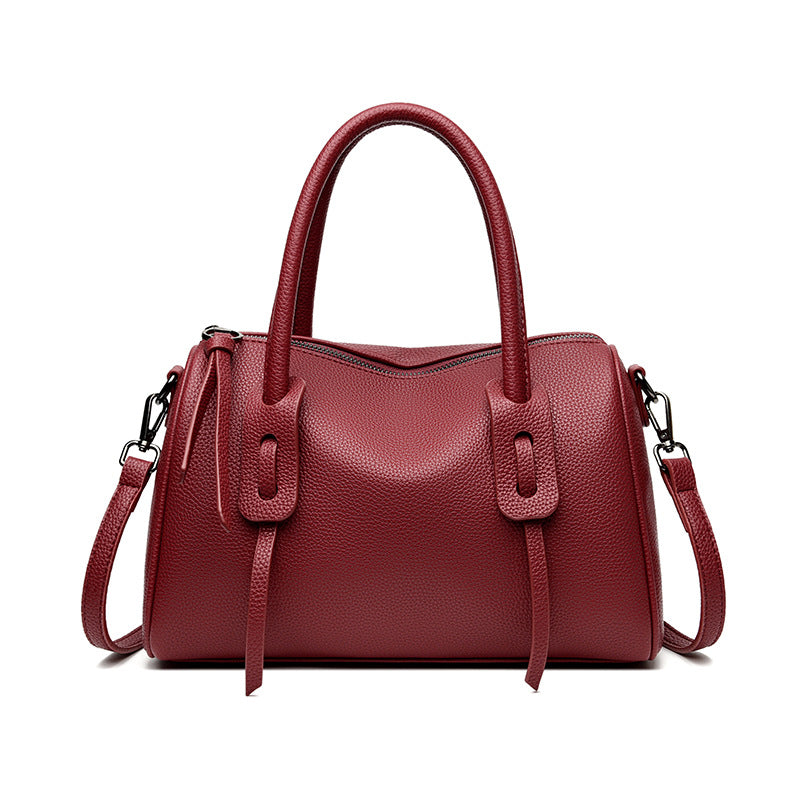 Texturierte Leder-Wochenendtasche Karnz
