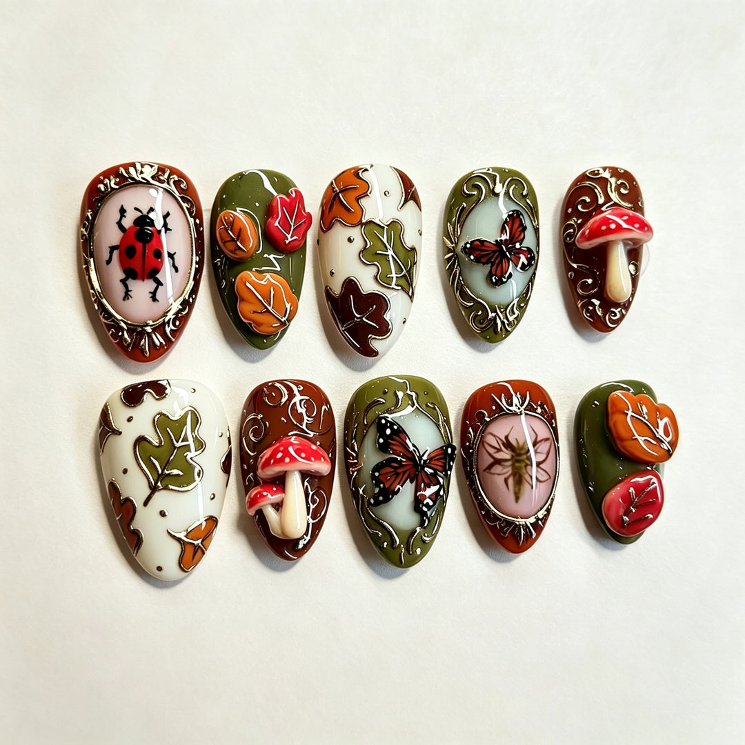 Künstlerisches Manuelles Press-On Nagelkunst Set
