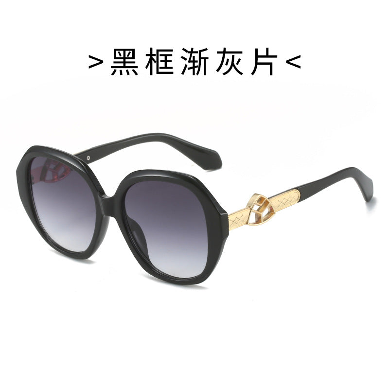 Damen Oversized Sonnenbrille mit goldenen Akzenten Karnz
