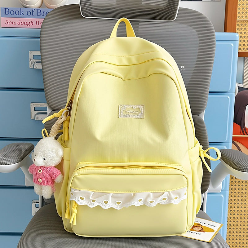 Dekorative Spitzenbesetzte Schulrucksack Karnz