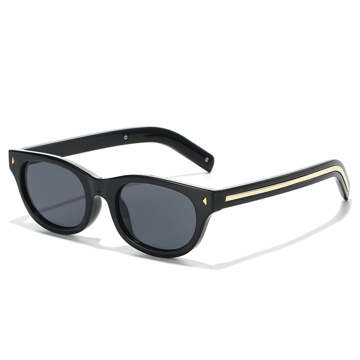 Retro-inspirierte Schildpatt Katzenaugen-Sonnenbrille Karnz