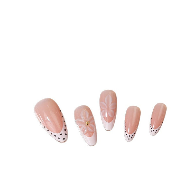 Elegantes florales Kunst-Press-On-Nagelset Karnz