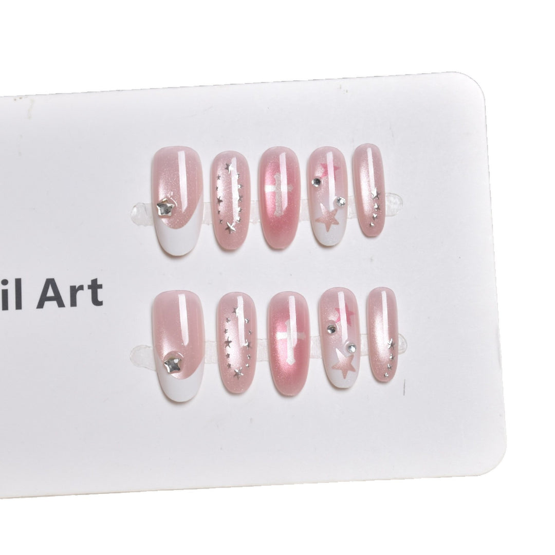 Dekoratives Ombre Press-On Nagelset Karnz