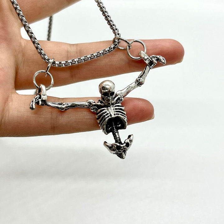 Skeleton Anhänger Halskette Karnz