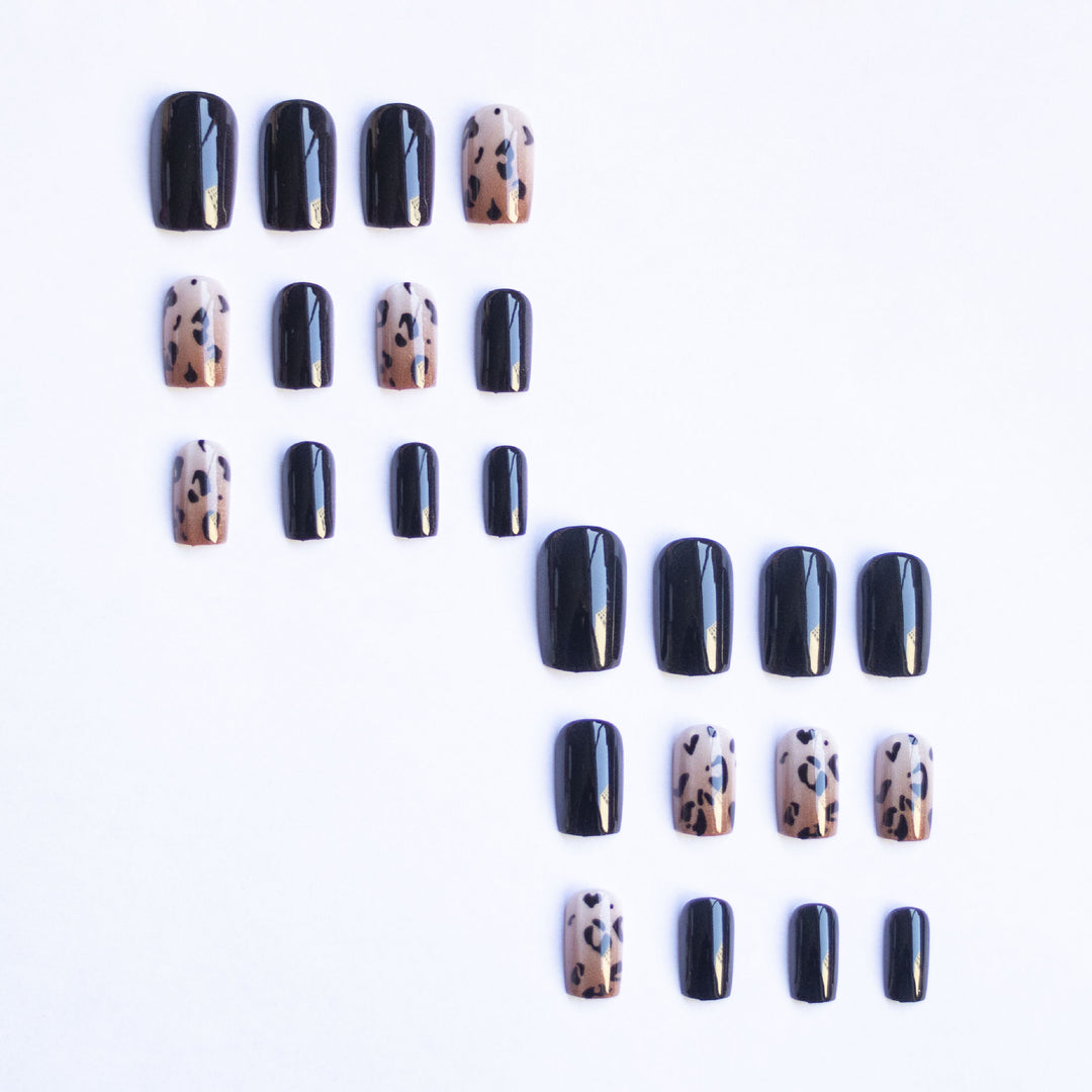Künstlerisches Leopardenmuster Acryl-Nagelkunst-Set