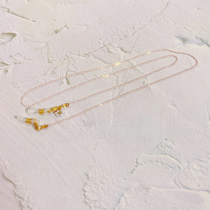 Kettenbrillenband mit Perlen und Goldanhängern Karnz