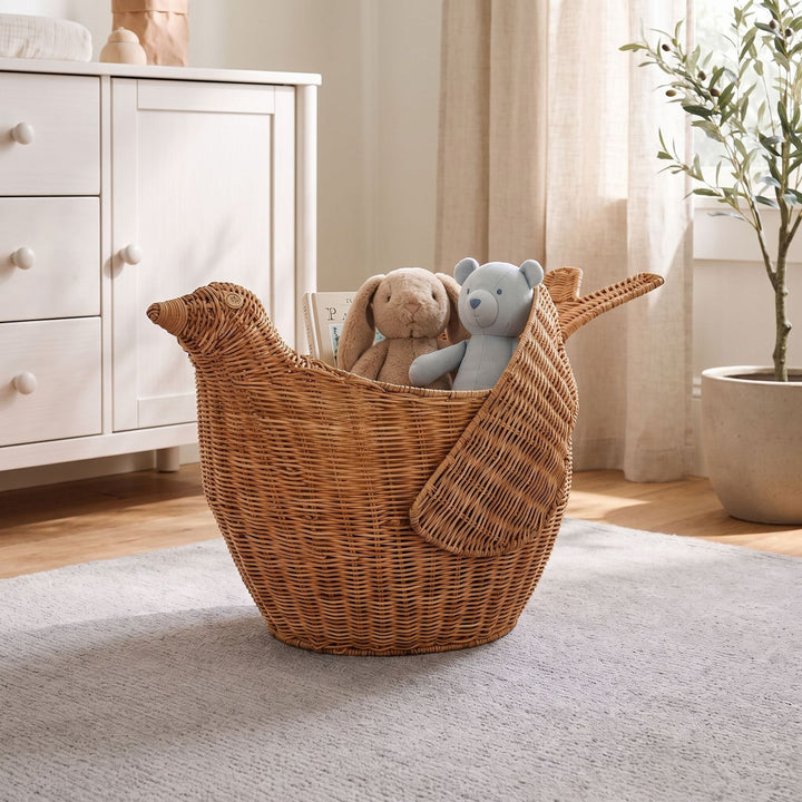 Verspielter Korb im Vogel-Design Karnz