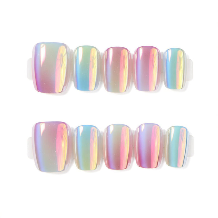 Premium holographisches Press-On-Nagel-Set Karnz