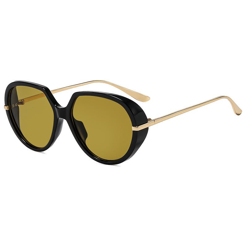 Damen Cat-Eye Sonnenbrille mit blendfreiem UV-Schutz und luxuriösem Metallrahmen Karnz