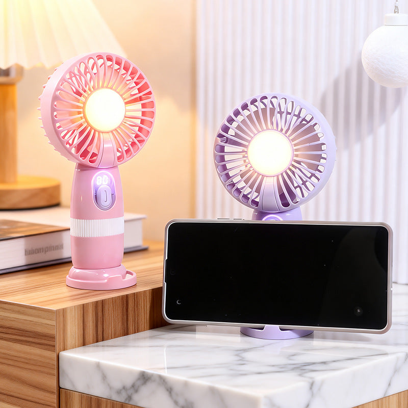 Damen tragbarer Mini Ventilator mit integriertem LED-Licht Karnz