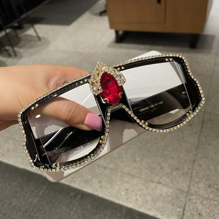 Damen Schmuckstein-verzierte Sonnenbrille Karnz