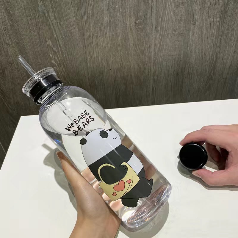 Damen kreative Trinkflasche mit verspieltem Pandadesign Karnz