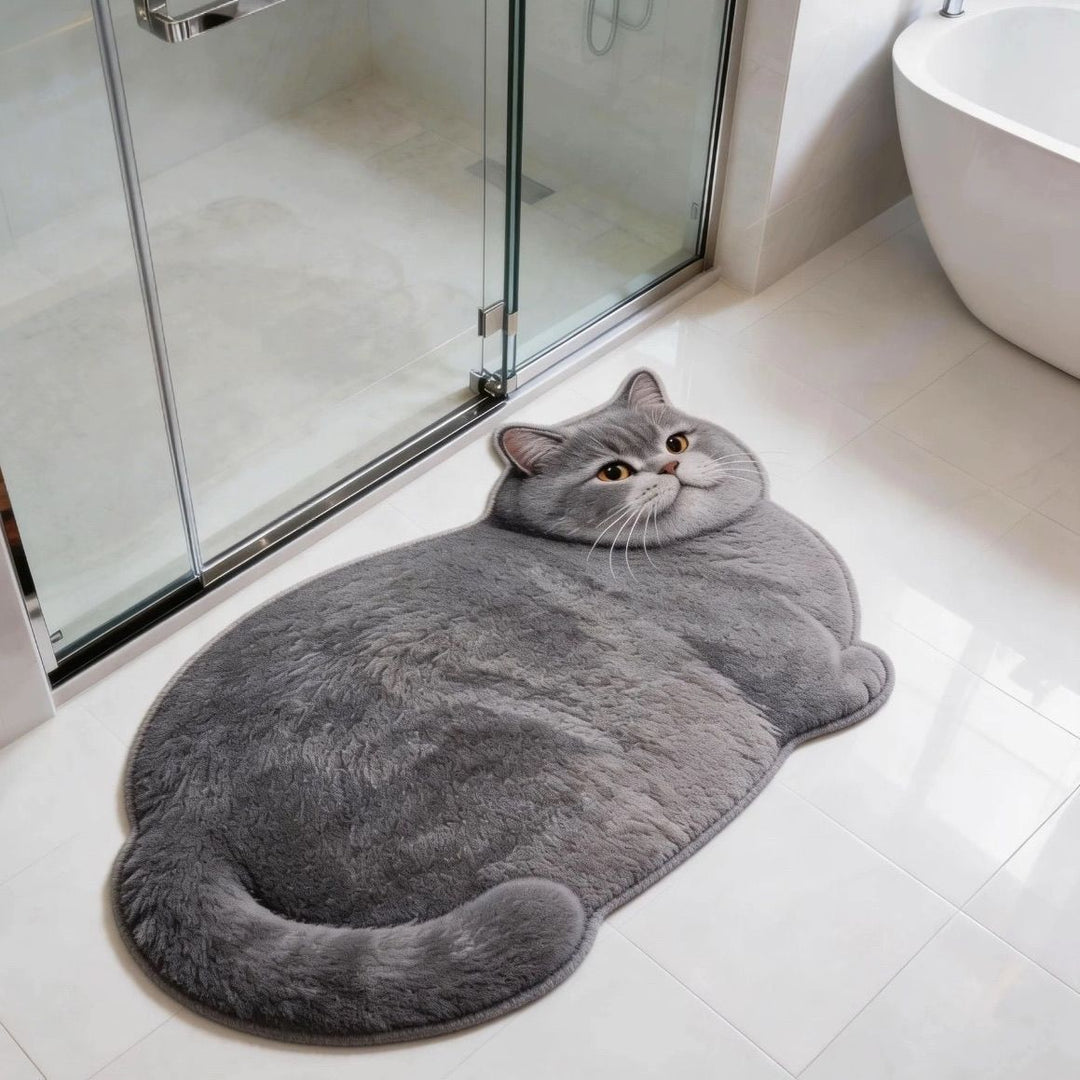 Katzenförmige Badmatte Karnz