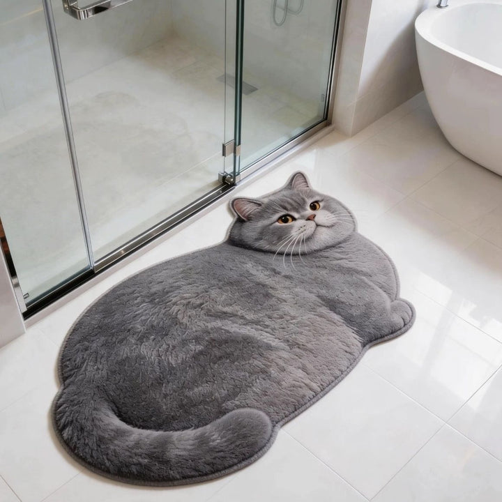 Katzenförmige Badmatte Karnz