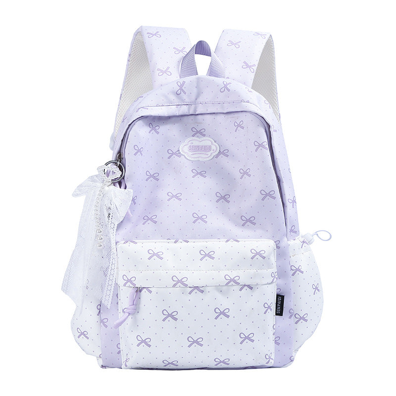 Verspielter Schleifenmuster-Rucksack