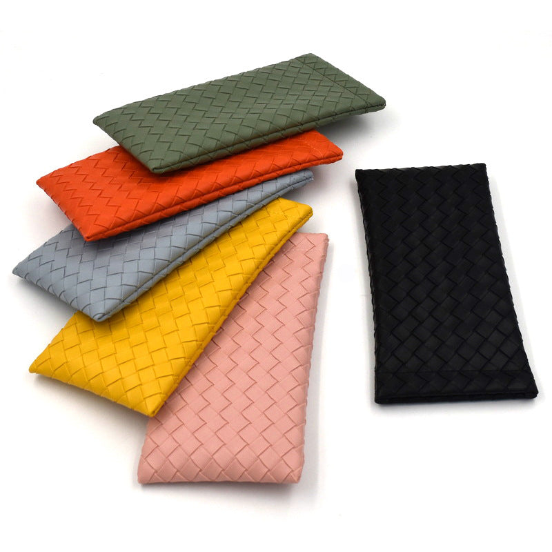 Woven Leather Clutch Wallet Karnz