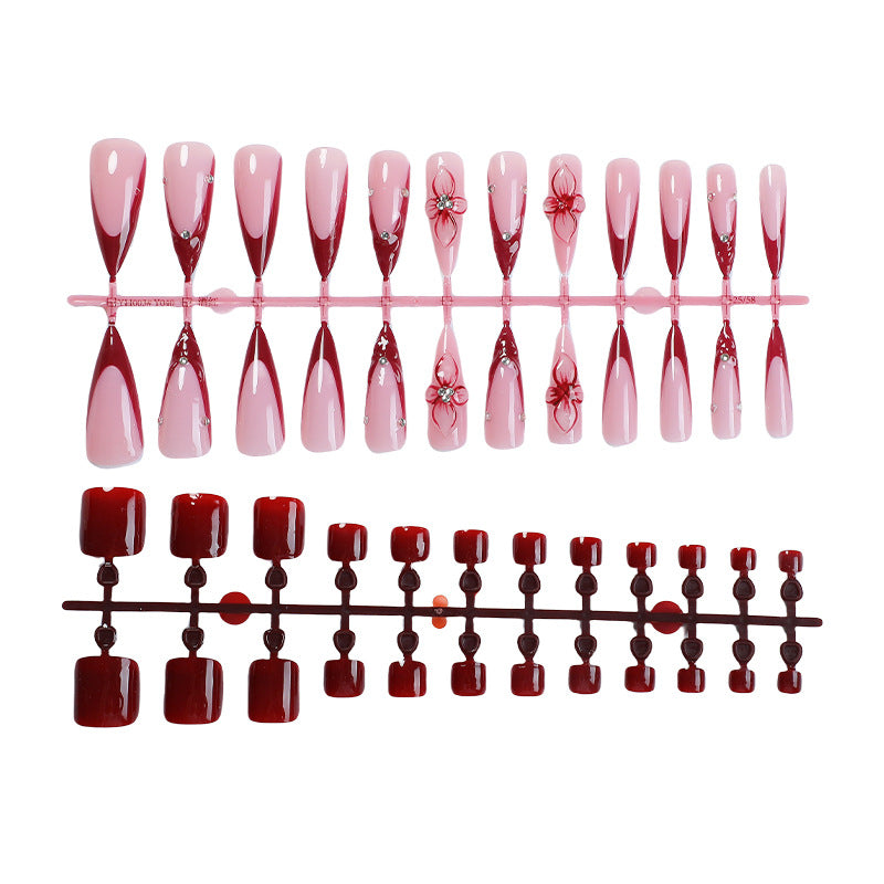 Elegantes dekoratives Press-On-Nägel-Set Karnz 1788496206