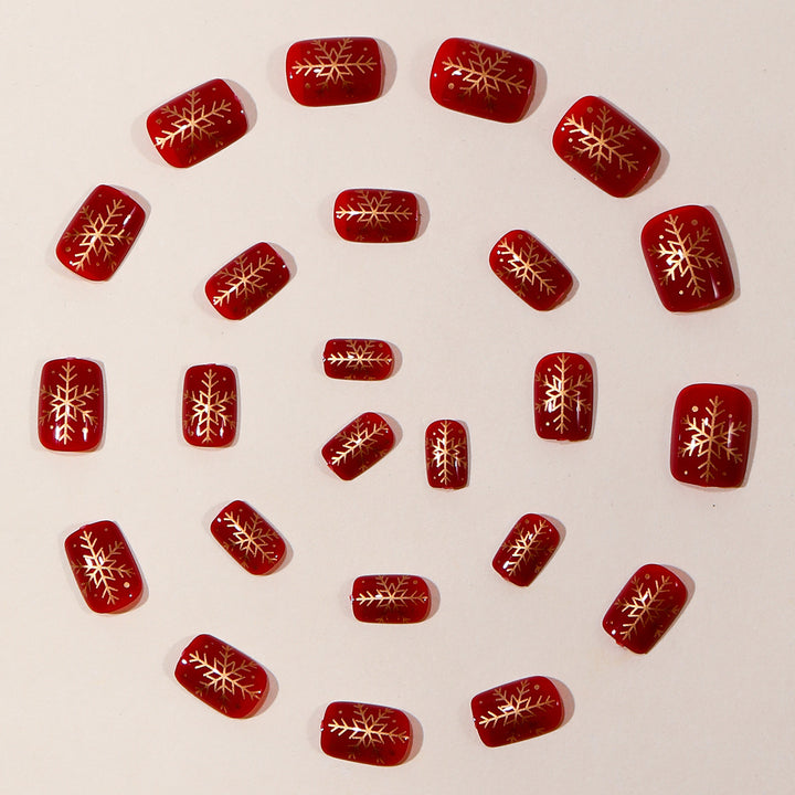 Festliche Schneeflocken-Nagelkunst-Set Karnz