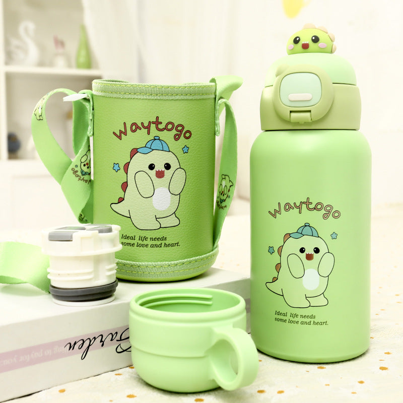 Damen Isolierte Trinkflasche mit niedlichem Dinosaurierdesign Karnz